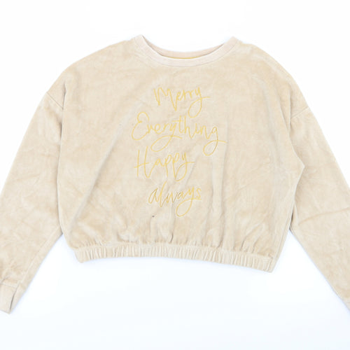 Asda George Girls Beige   Pullover Jumper Size 7-8 Years