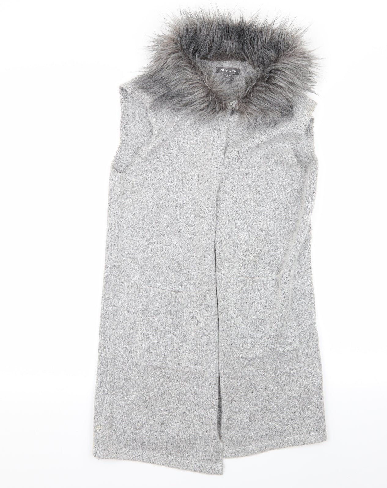 Primark Girls Grey   Cardigan Jumper Size 11-12 Years