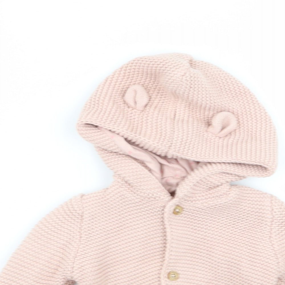 Asda George Girls Pink   Jacket  Size 6-9 Months