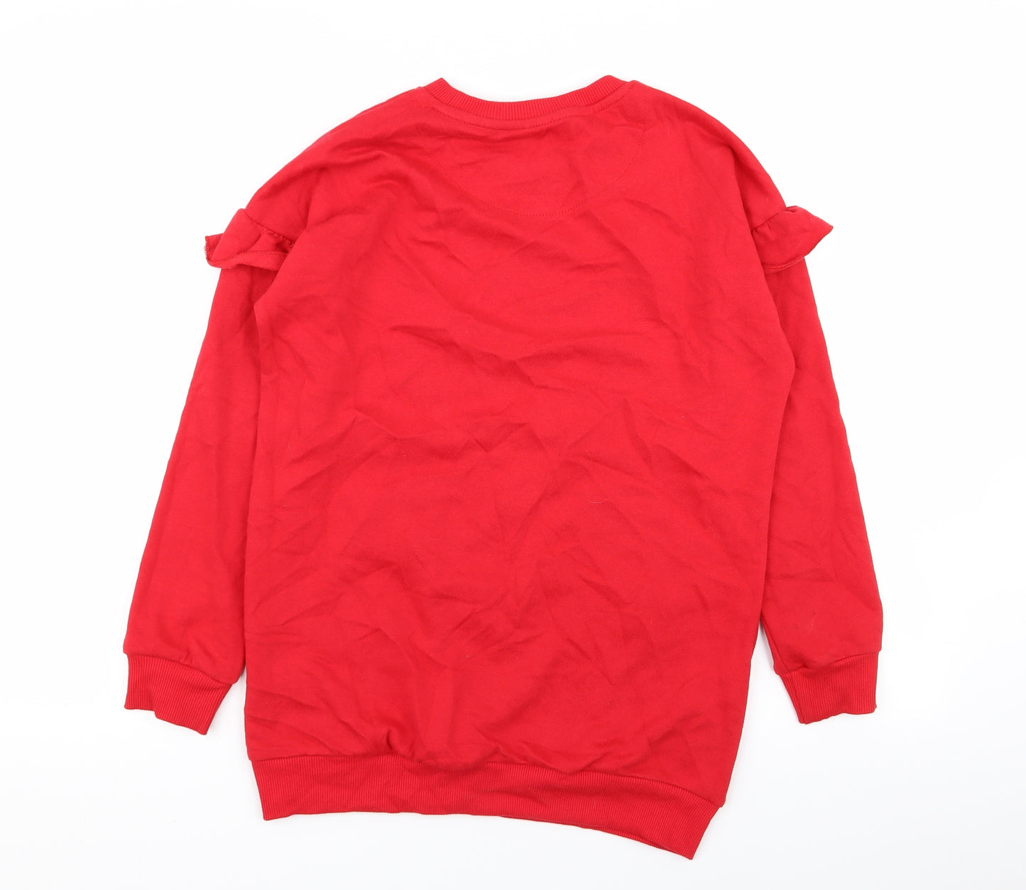 F&F Girls Red   Pullover Jumper Size 10-11 Years  - christmas jumper