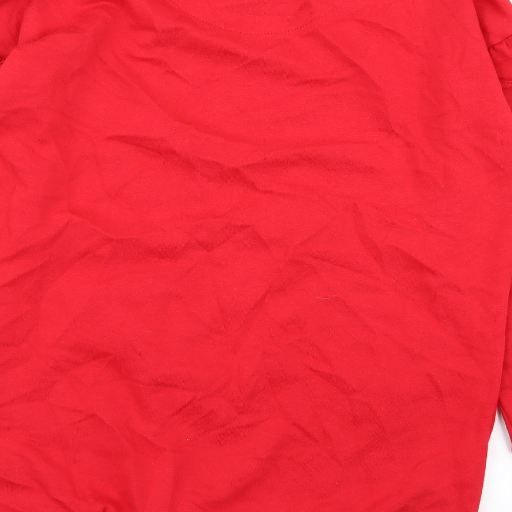 F&F Girls Red   Pullover Jumper Size 10-11 Years  - christmas jumper