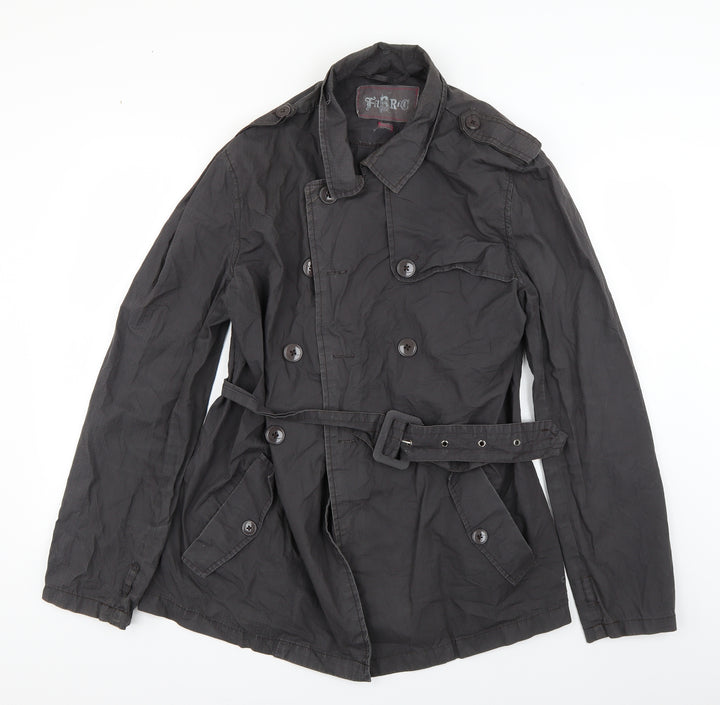 Fabric Womens Grey   Parka Coat Size M