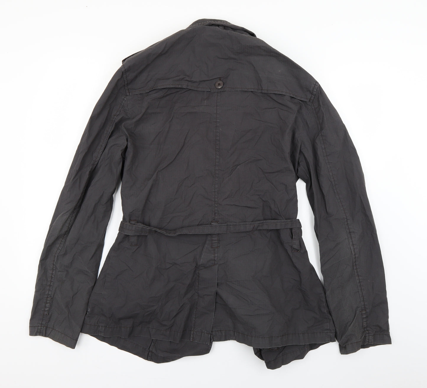 Fabric Womens Grey   Parka Coat Size M