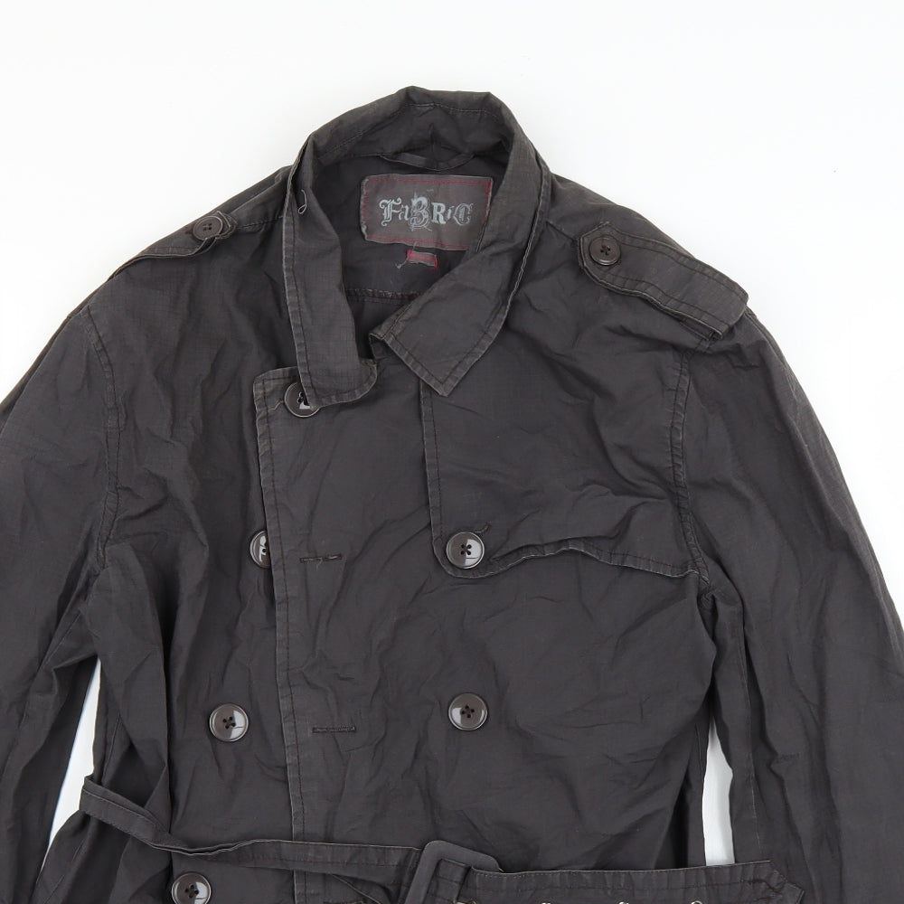 Fabric Womens Grey   Parka Coat Size M