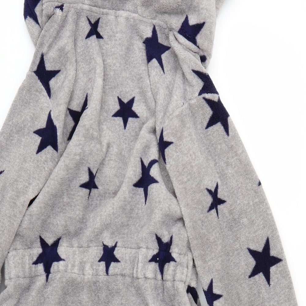 Matalan Boys Grey Geometric Fleece  Gown Size 10-11 Years
