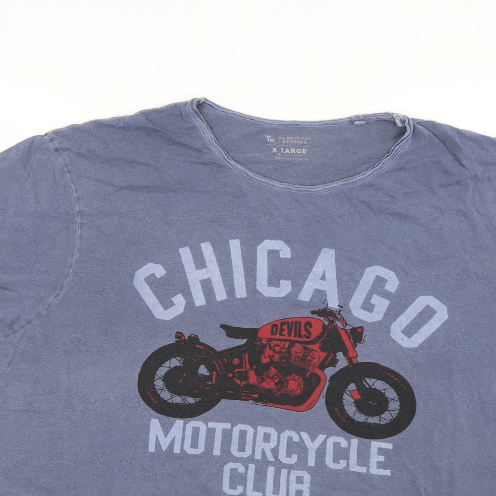 TU Mens Blue    T-Shirt Size XL