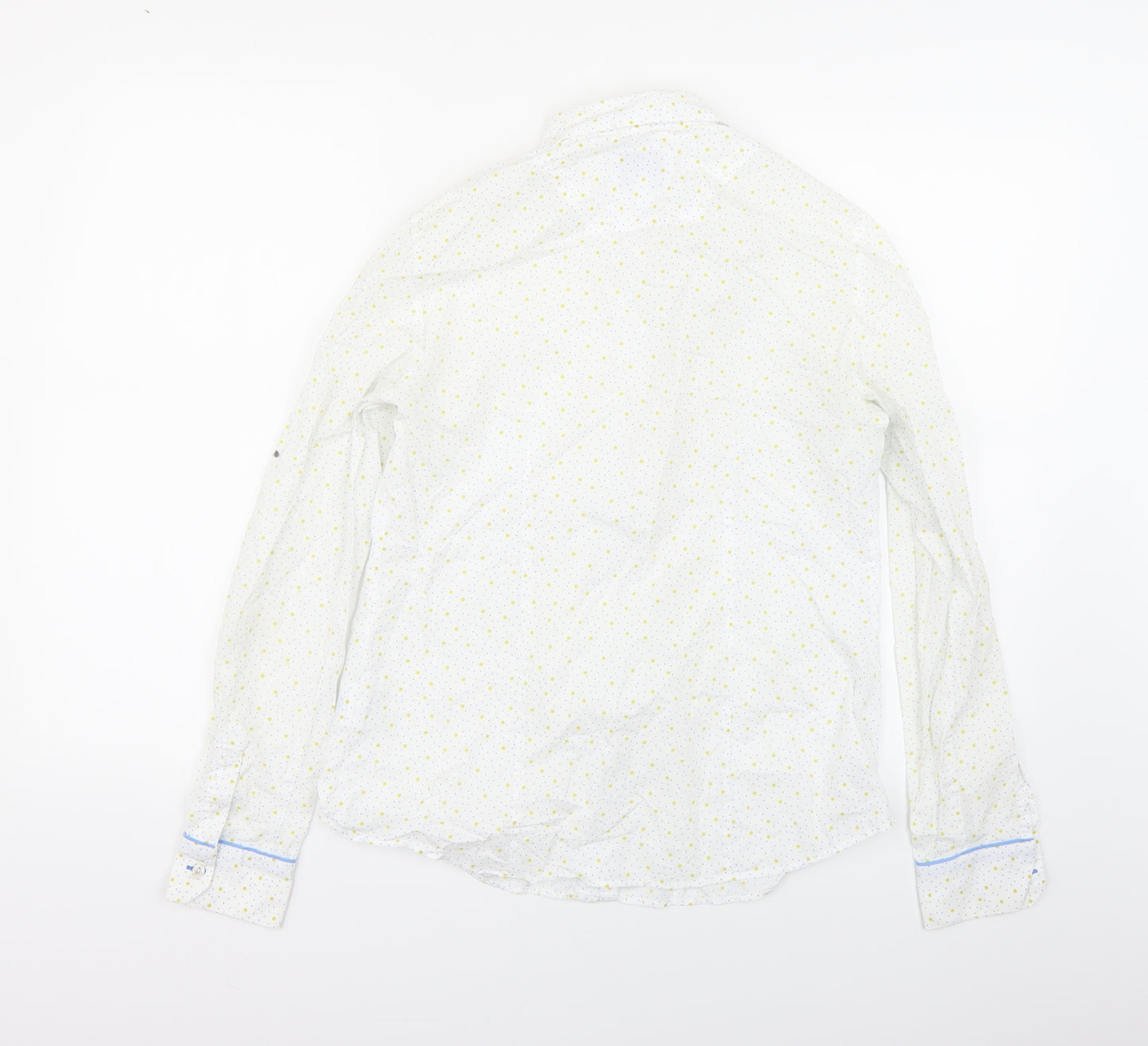Antoni & Alison Womens White Polka Dot  Basic Button-Up Size 10