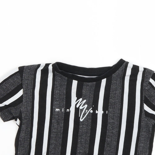 H&M Boys Black Striped  Basic T-Shirt Size 3-4 Years
