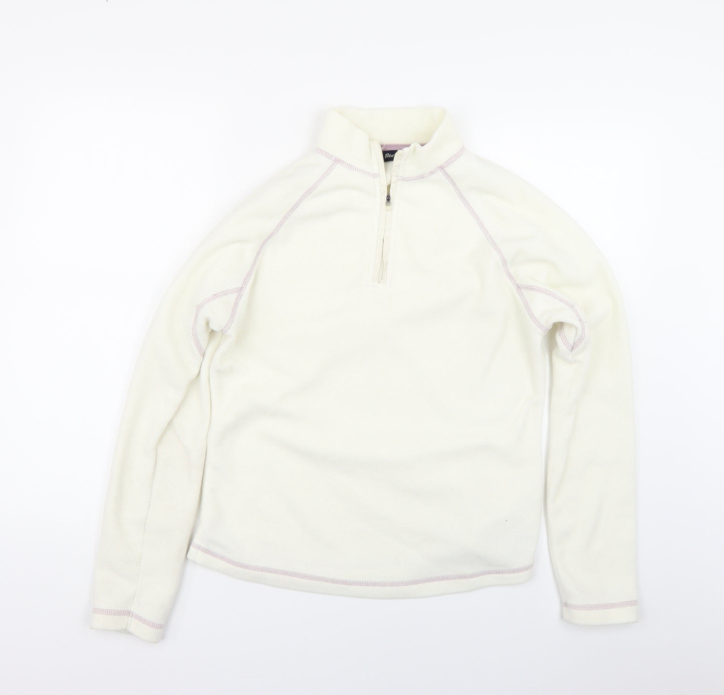 Peter Storm Womens White  Fleece Pullover Sweatshirt Size 12
