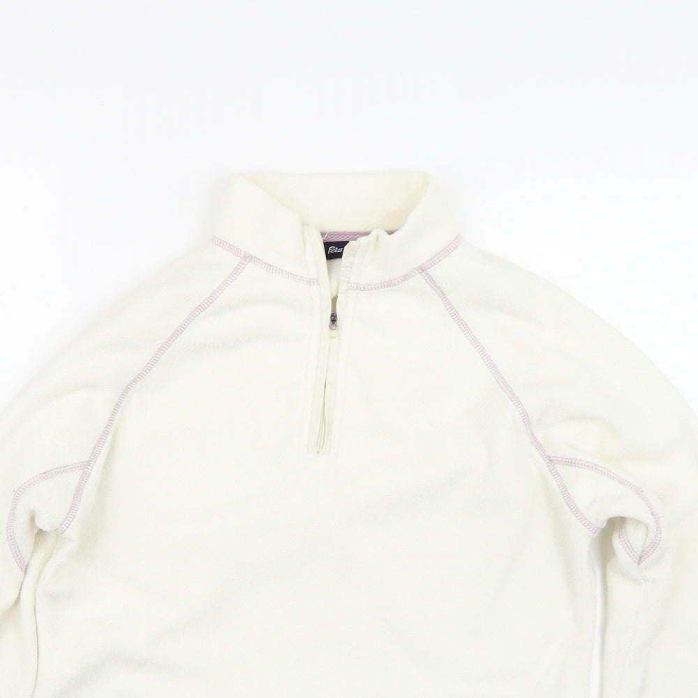 Peter Storm Womens White  Fleece Pullover Sweatshirt Size 12