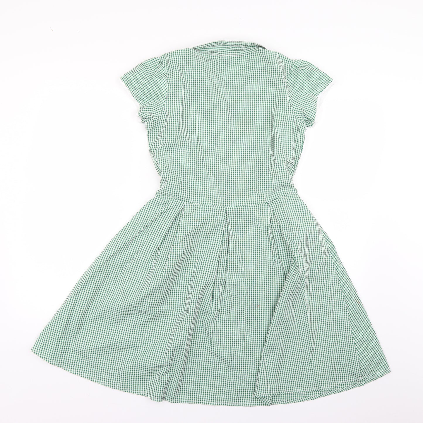 TU Girls Green Check  Shirt Dress  Size 12 Years  - School uniform