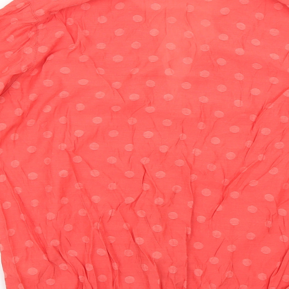 Wallis Womens Red Polka Dot  Basic Blouse Size S