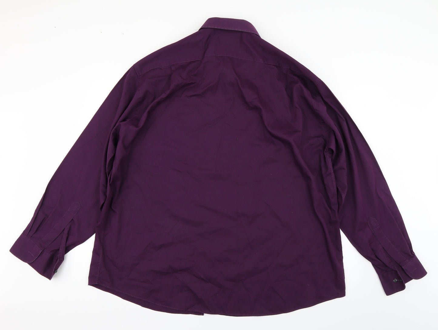 M&S Mens Purple    Dress Shirt Size 46