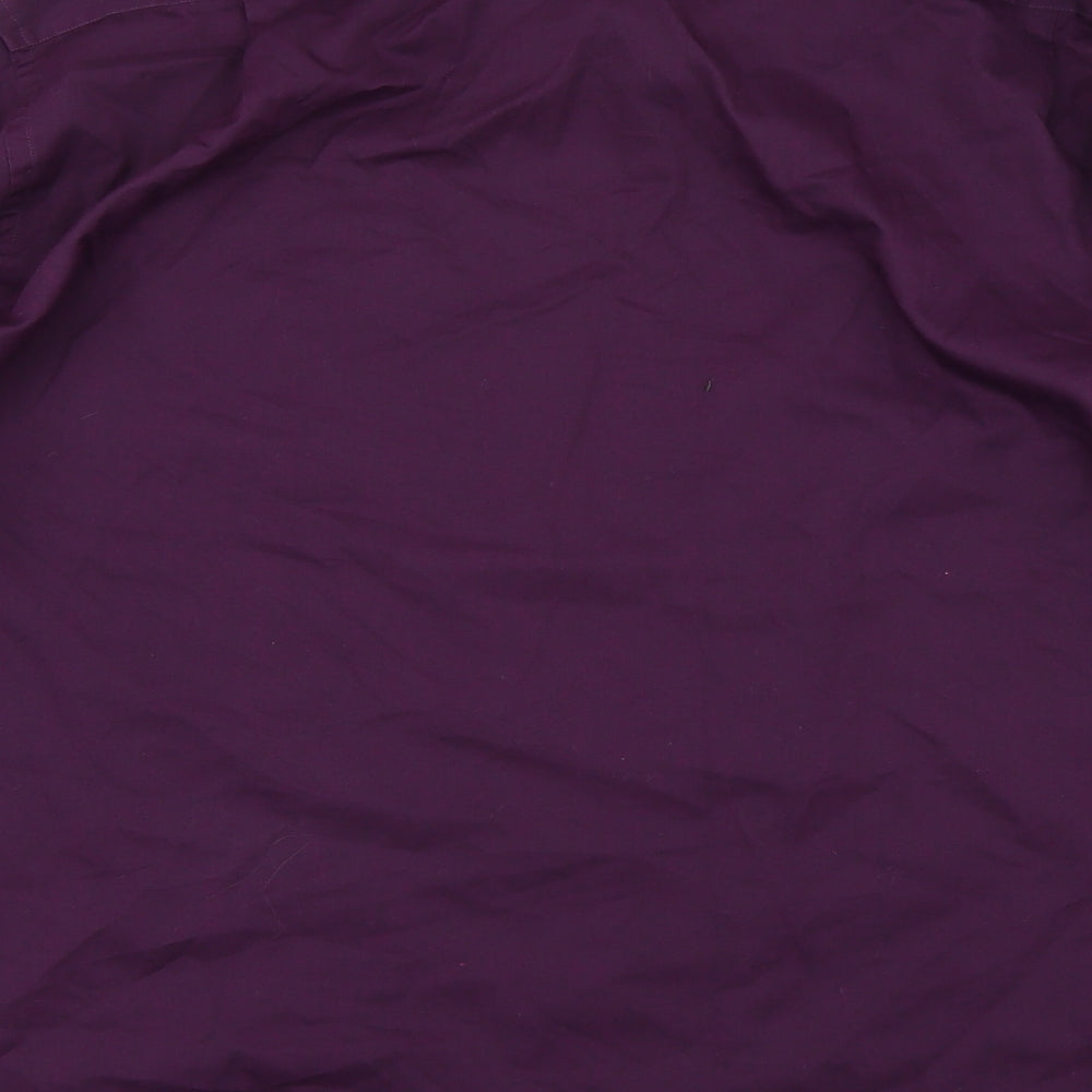 M&S Mens Purple    Dress Shirt Size 46