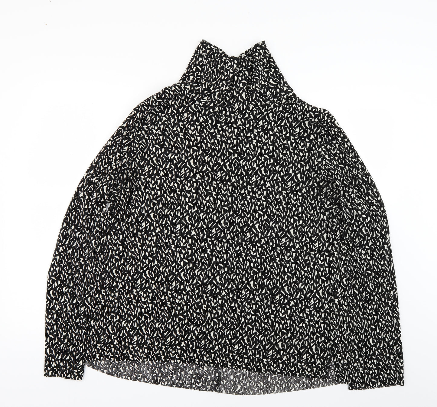 Topshop Womens Black Geometric  Basic T-Shirt Size 10