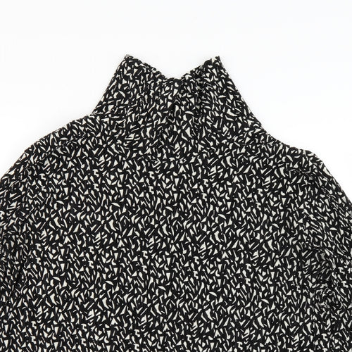 Topshop Womens Black Geometric  Basic T-Shirt Size 10