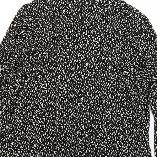 Topshop Womens Black Geometric  Basic T-Shirt Size 10