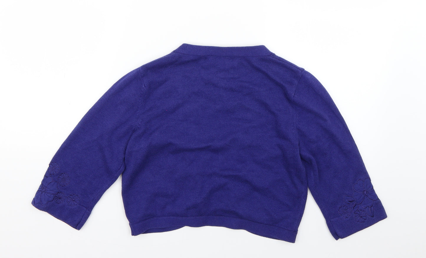 Together Womens Purple Floral  Cape Jumper Size 8
