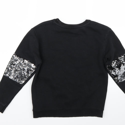 Primark Girls Black   Pullover Sweatshirt Size 10-11 Years