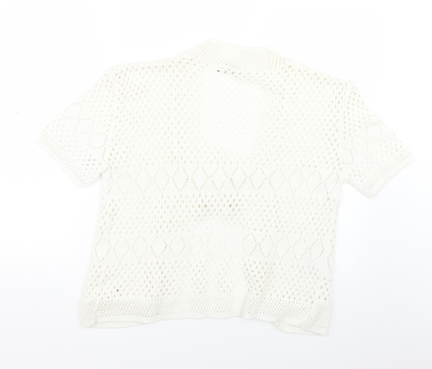 Empress Womens White   Cardigan Jumper Size M
