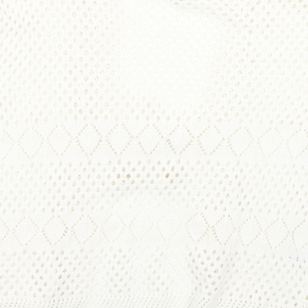 Empress Womens White   Cardigan Jumper Size M