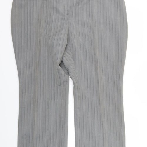 Agenda Womens Grey Herringbone  Trousers  Size 22 L27.5 in