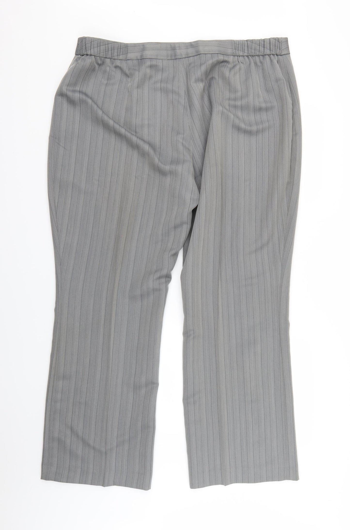 Agenda Womens Grey Herringbone  Trousers  Size 22 L27.5 in