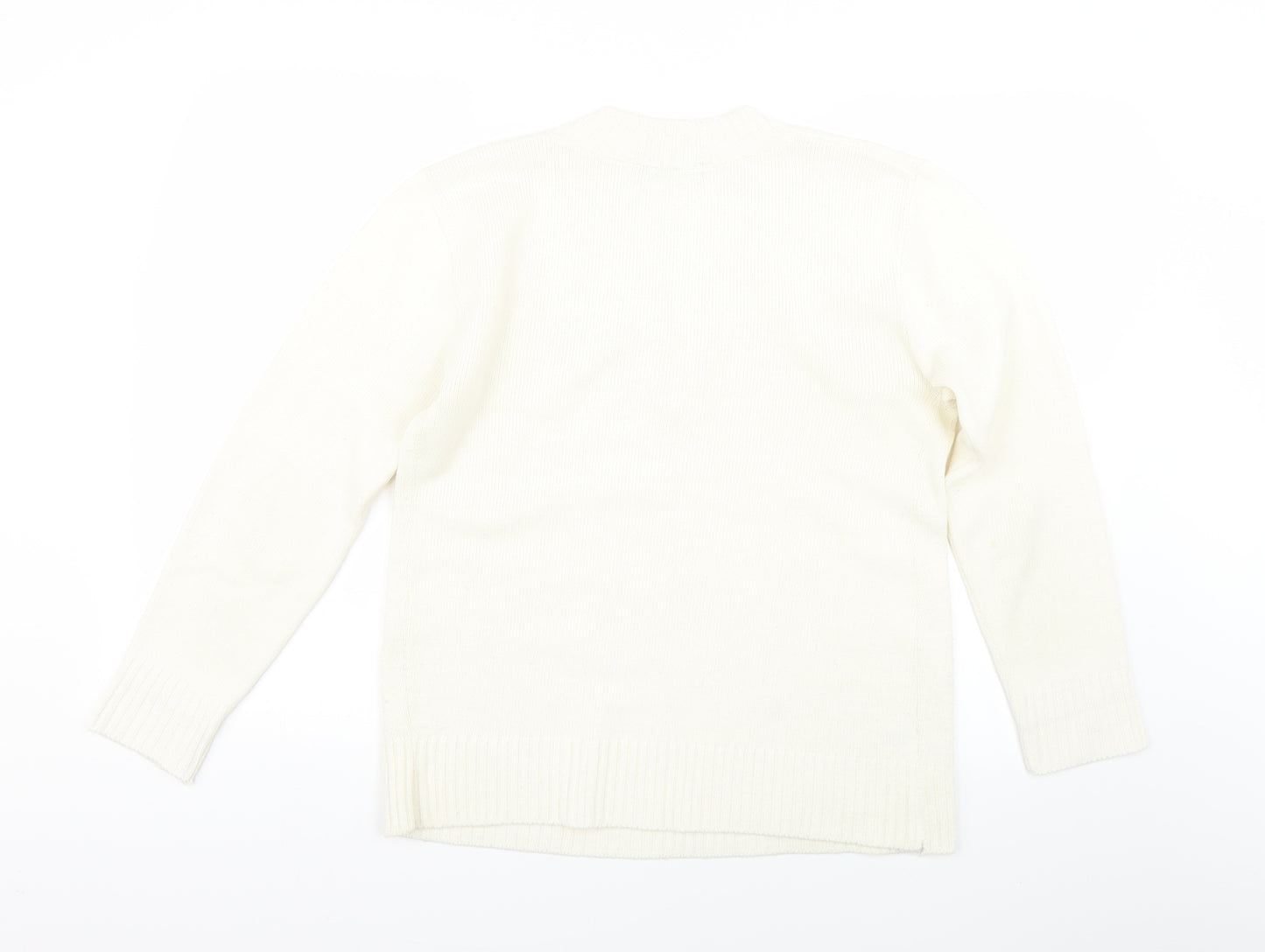 Glimpse Design Womens Beige   Pullover Jumper Size M