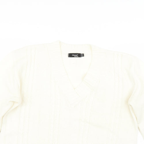 Glimpse Design Womens Beige   Pullover Jumper Size M