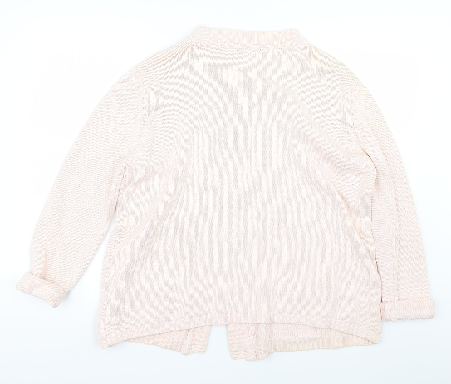 BM Womens Pink  Knit Cardigan Jumper Size L