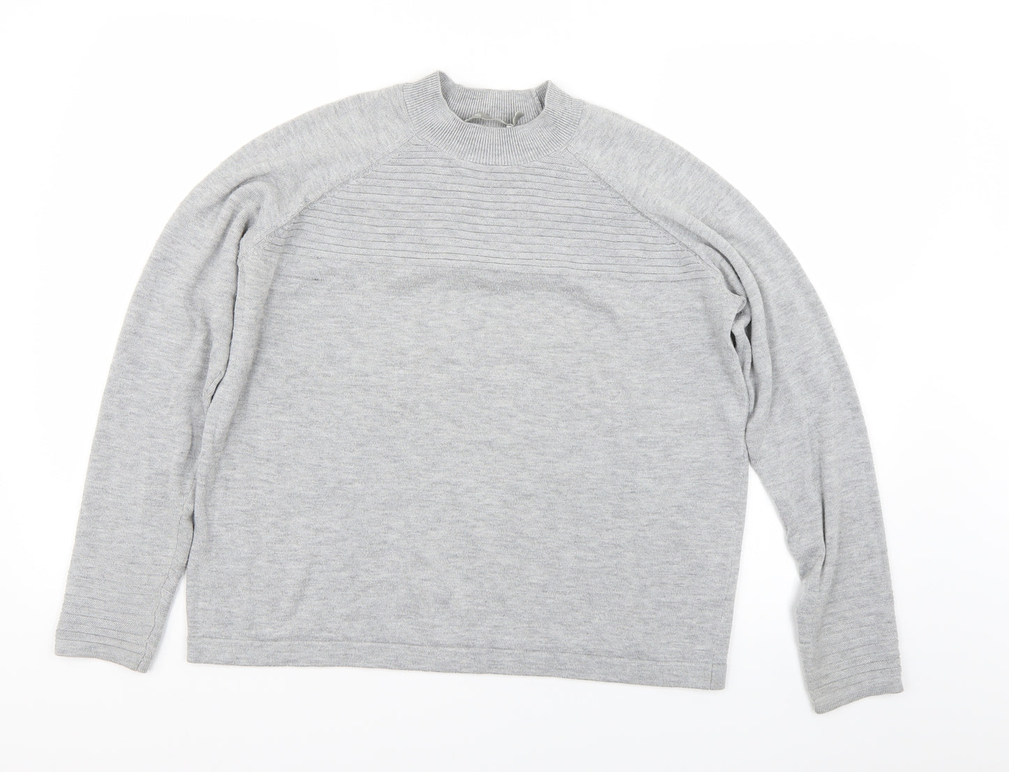 ASOS Womens Grey Striped  Pullover Sweatshirt Size 10