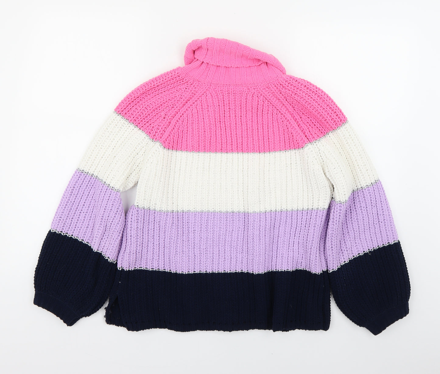 M&S Girls Multicoloured Striped  Pullover Jumper Size 10-11 Years