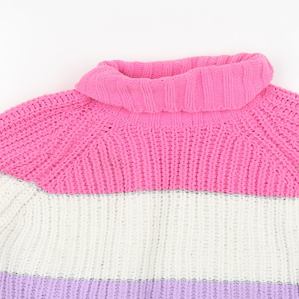M&S Girls Multicoloured Striped  Pullover Jumper Size 10-11 Years