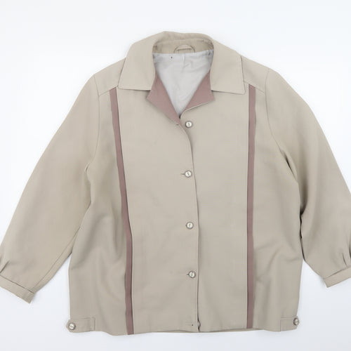 Preworn Womens Beige   Trench Coat Coat Size L