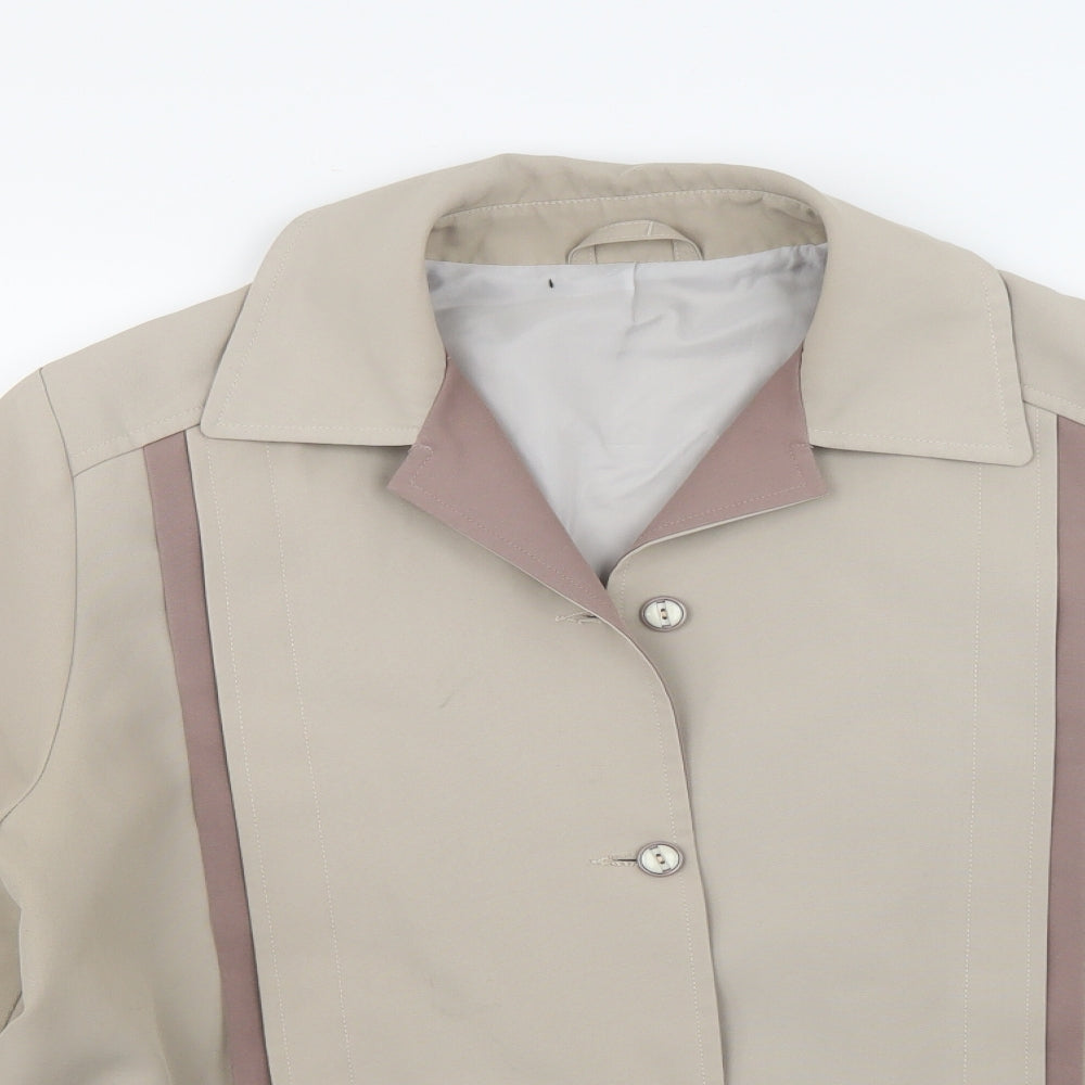 Preworn Womens Beige   Trench Coat Coat Size L