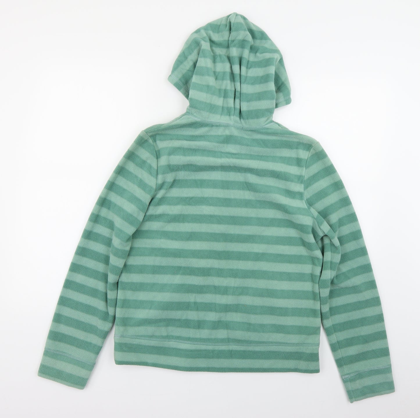 George Womens Green Striped Fleece Pullover Jumper Size 12