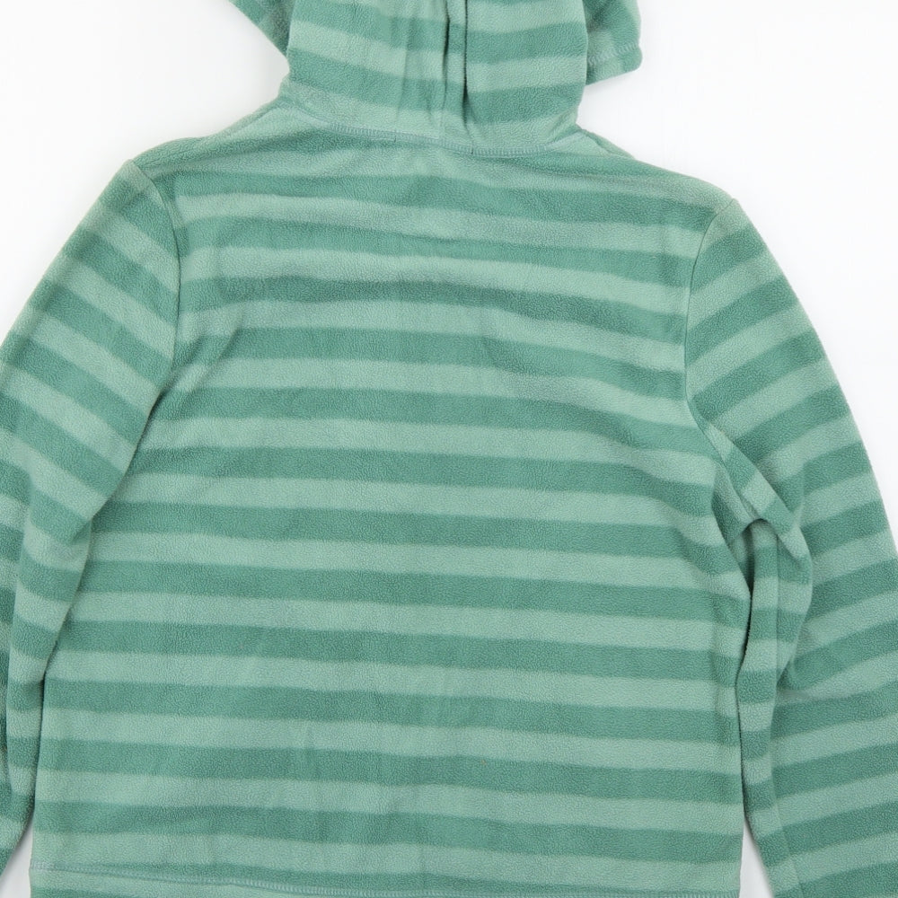 George Womens Green Striped Fleece Pullover Jumper Size 12