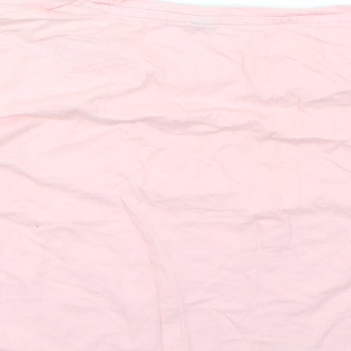 Preworn Womens Pink   Cropped T-Shirt Size M  - Bride