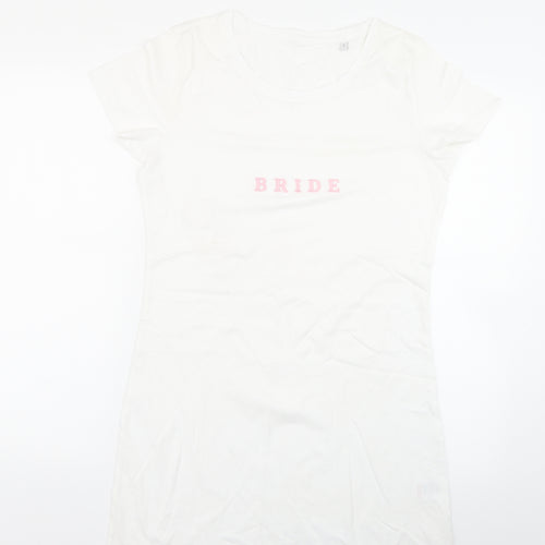Preworn Womens White   Basic T-Shirt Size M  - Bride