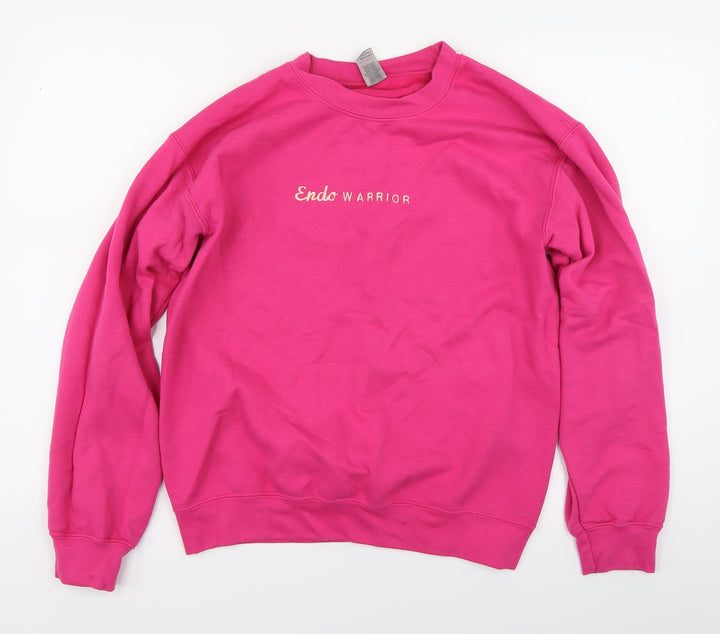 Gildan Womens Pink Pullover Sweatshirt Size S