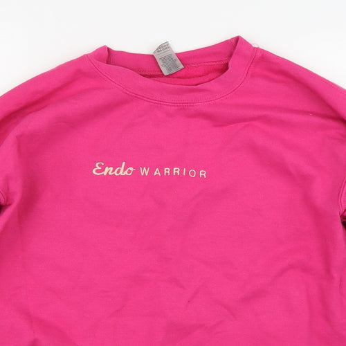 Gildan Womens Pink   Pullover Sweatshirt Size S