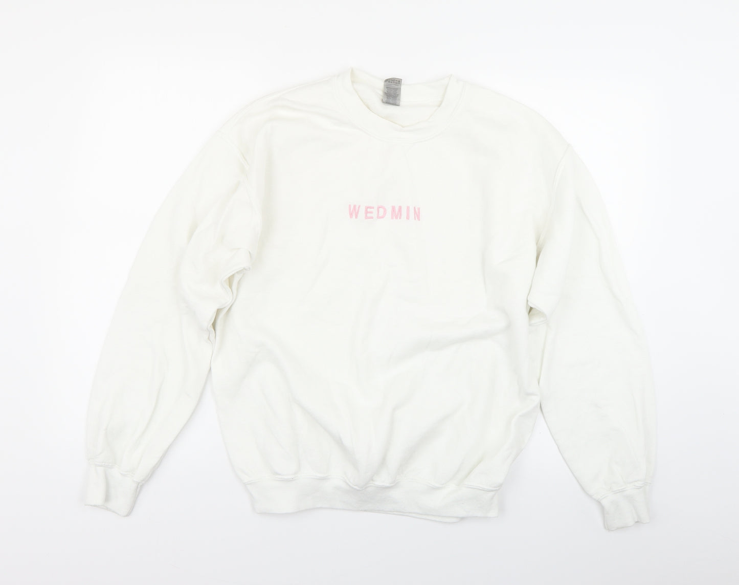 Gildan Womens White   Pullover Sweatshirt Size M