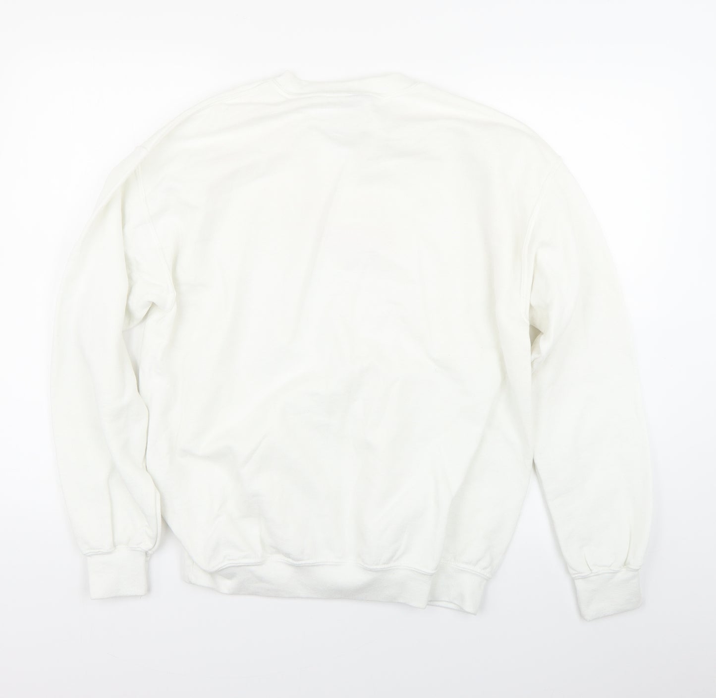 Gildan Womens White   Pullover Sweatshirt Size M