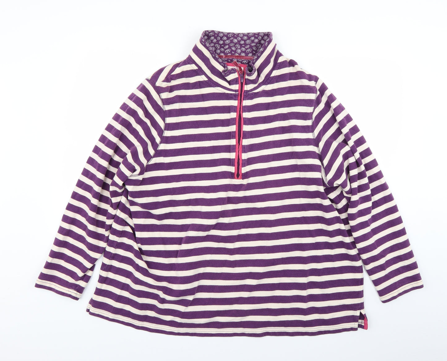 Silver Lake Womens Purple Striped  Pullover Jumper Size 22