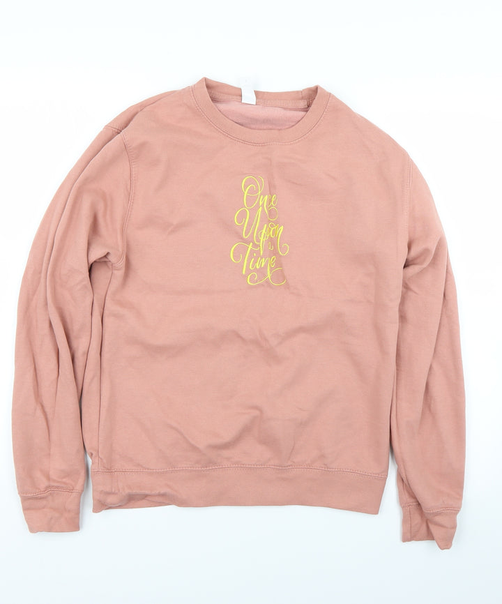 Preworn Womens Pink   Pullover Sweatshirt Size S  - Once upon a time