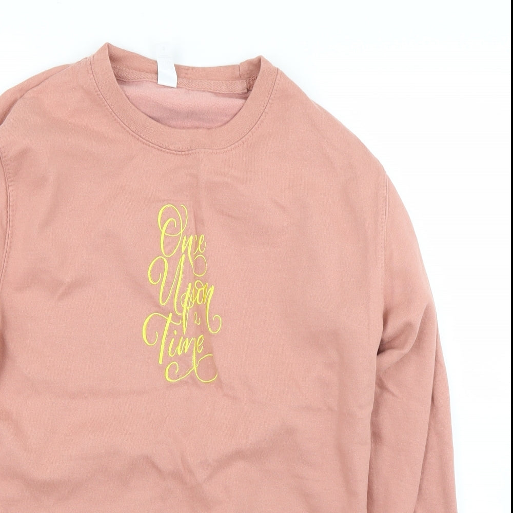 Preworn Womens Pink   Pullover Sweatshirt Size S  - Once upon a time
