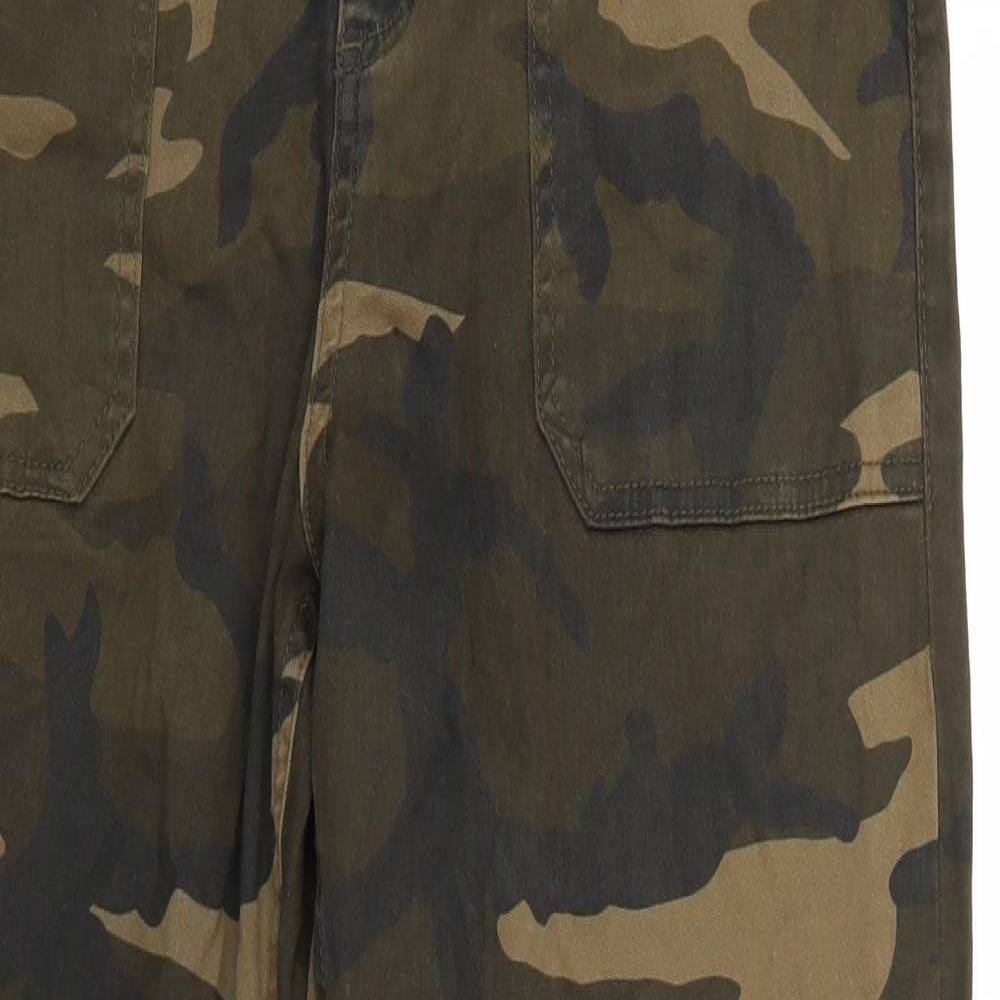 New Look Womens Green Camouflage  Trousers  Size 12 L27 in