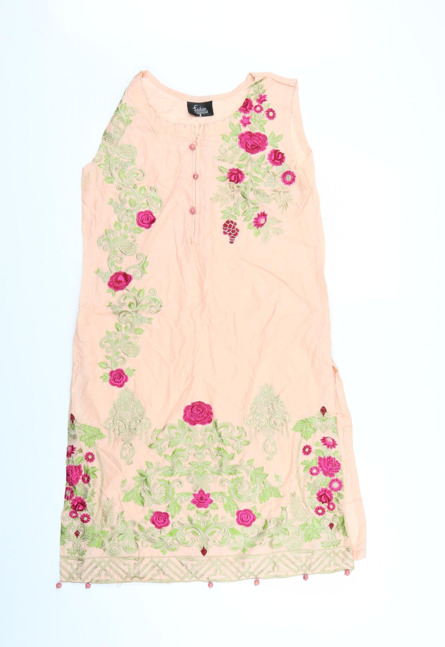 Fashion by Zain Womens Pink Floral  Tank Dress  Size S