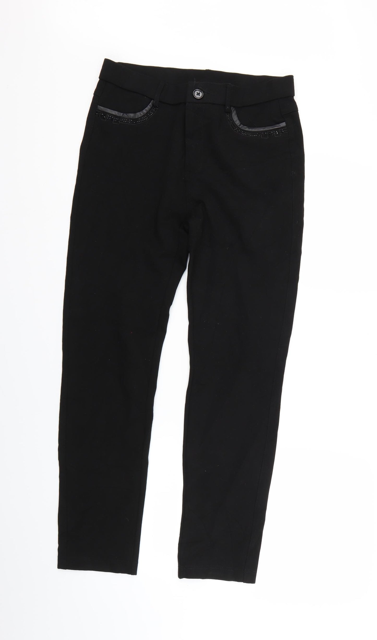 Farfalla Rosso Womens Black   Trousers  Size L L25.5 in