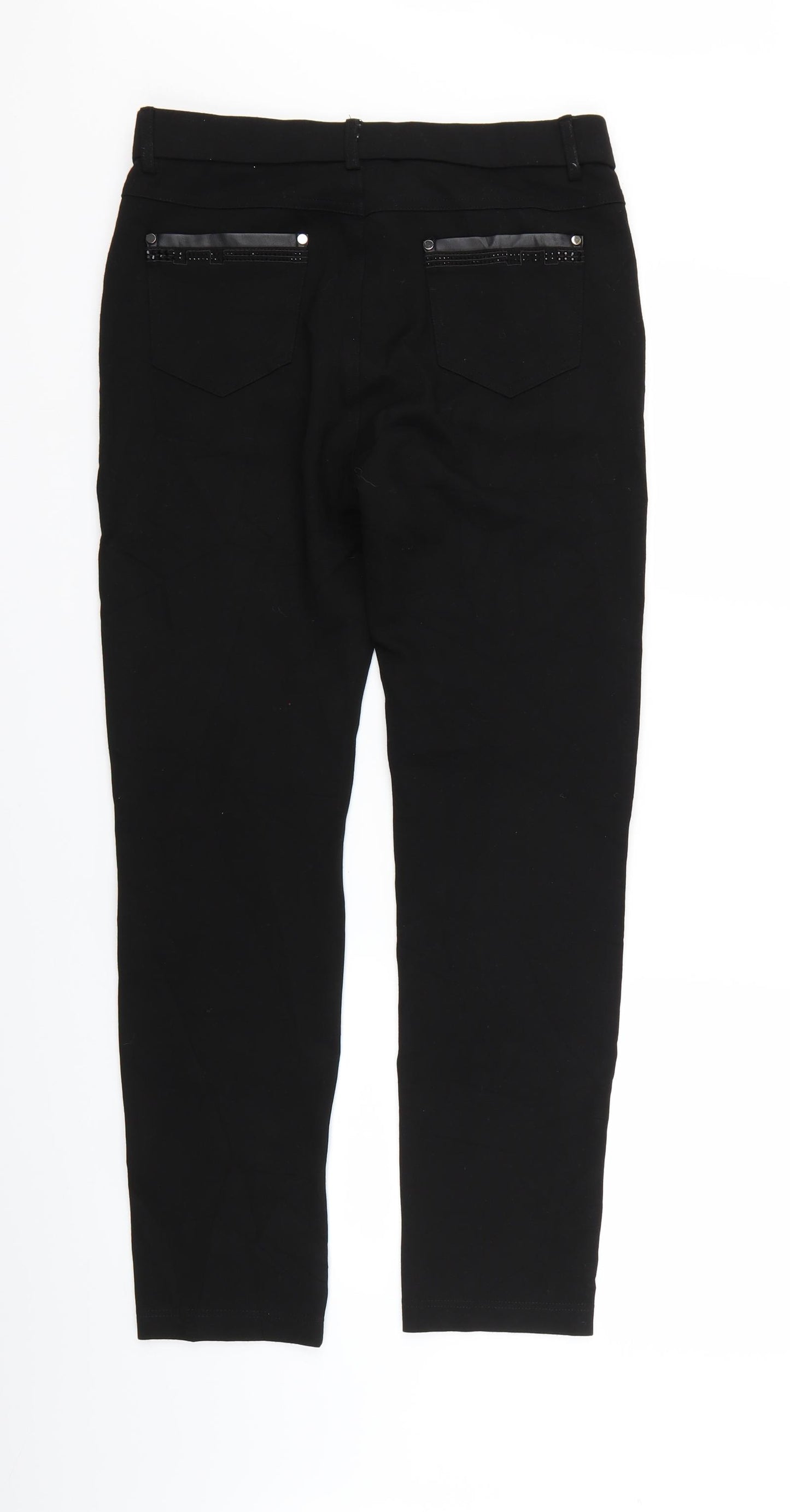 Farfalla Rosso Womens Black   Trousers  Size L L25.5 in